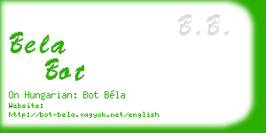 bela bot business card