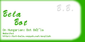 bela bot business card